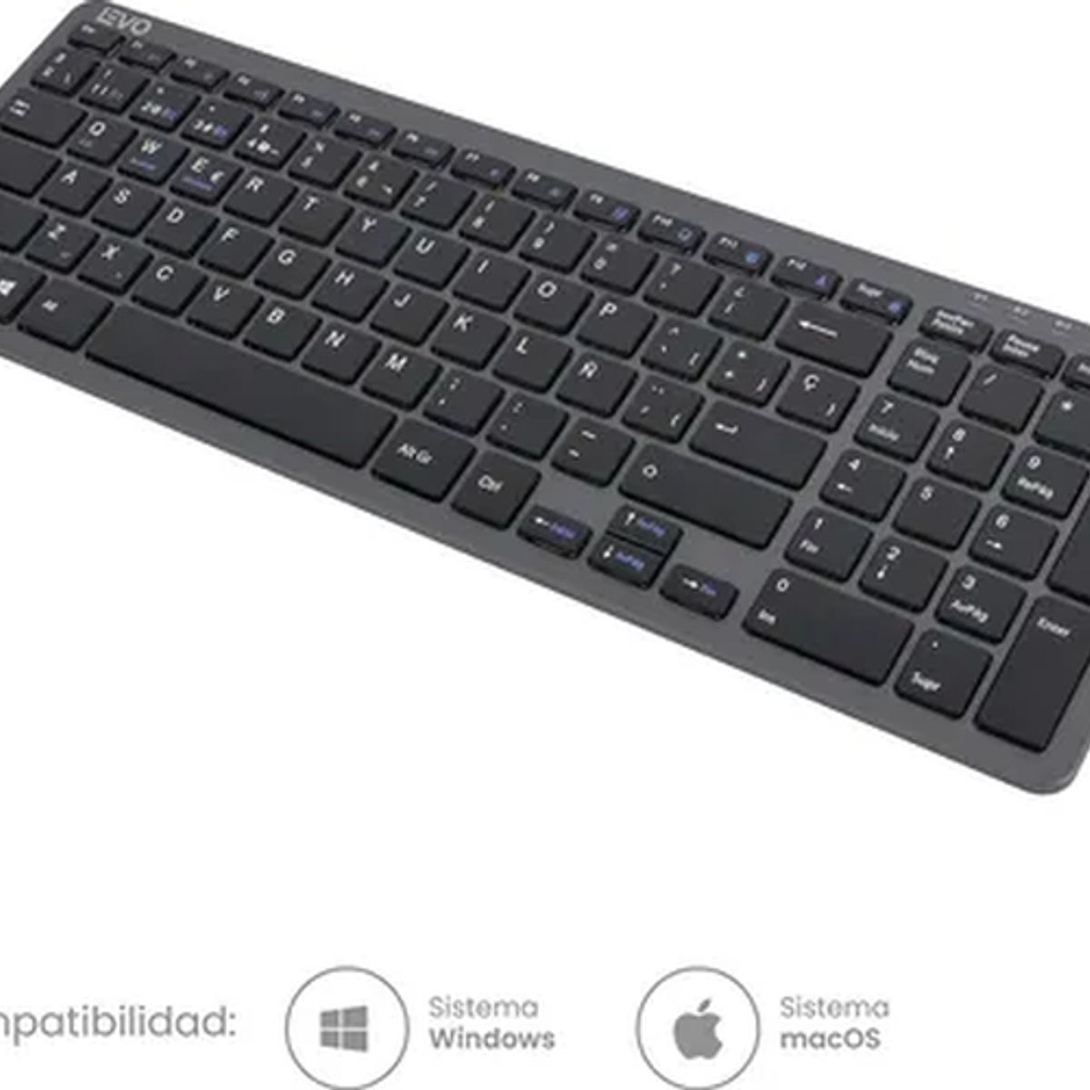 GENERICO - Teclado Cygna slim inalámbrico grafito
