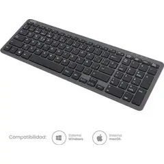 GENERICO - Teclado Cygna slim inalámbrico grafito
