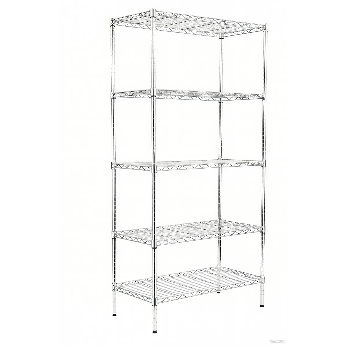 GENERICO - Estante Cromado Ajustable 5 Niveles - 180 x 90 x 45 cm