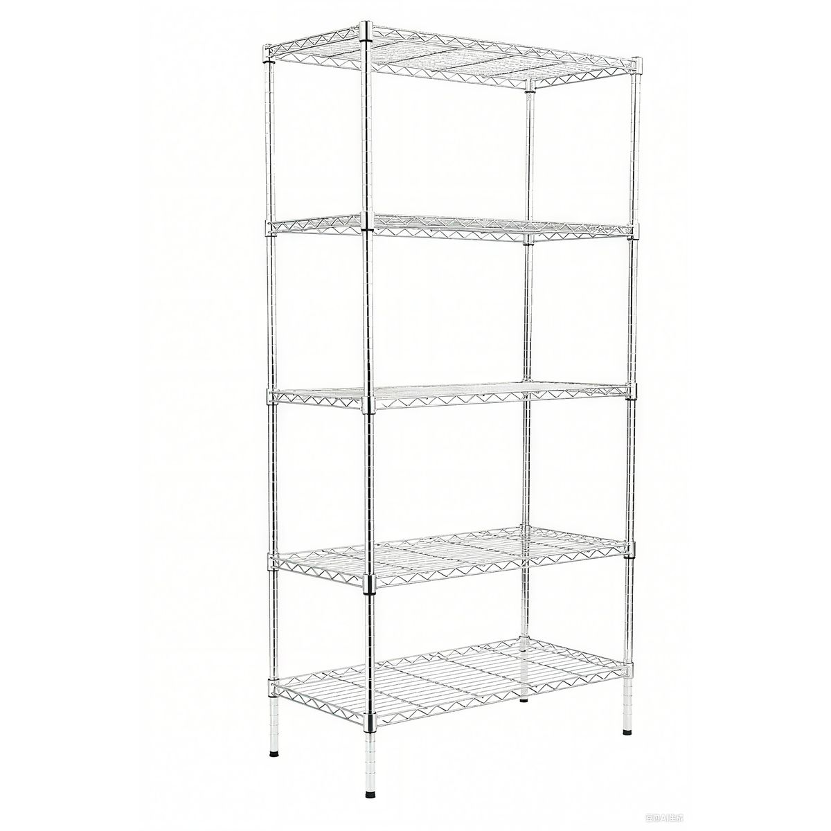GENERICO - Estante Cromado Ajustable 5 Niveles - 180 x 90 x 45 cm