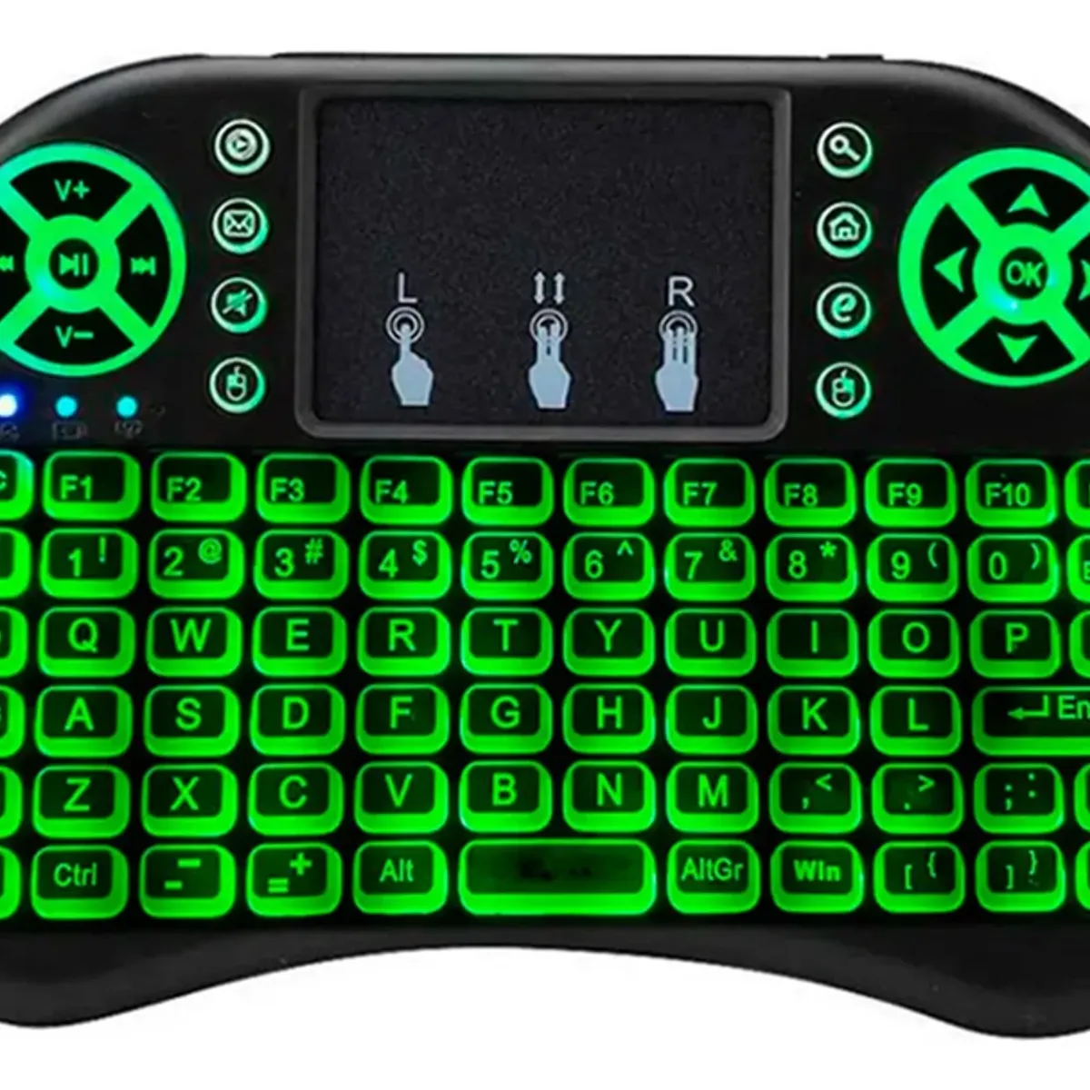 GENERICO - Mini teclado inalámbrico touchpad smart tv pc negro