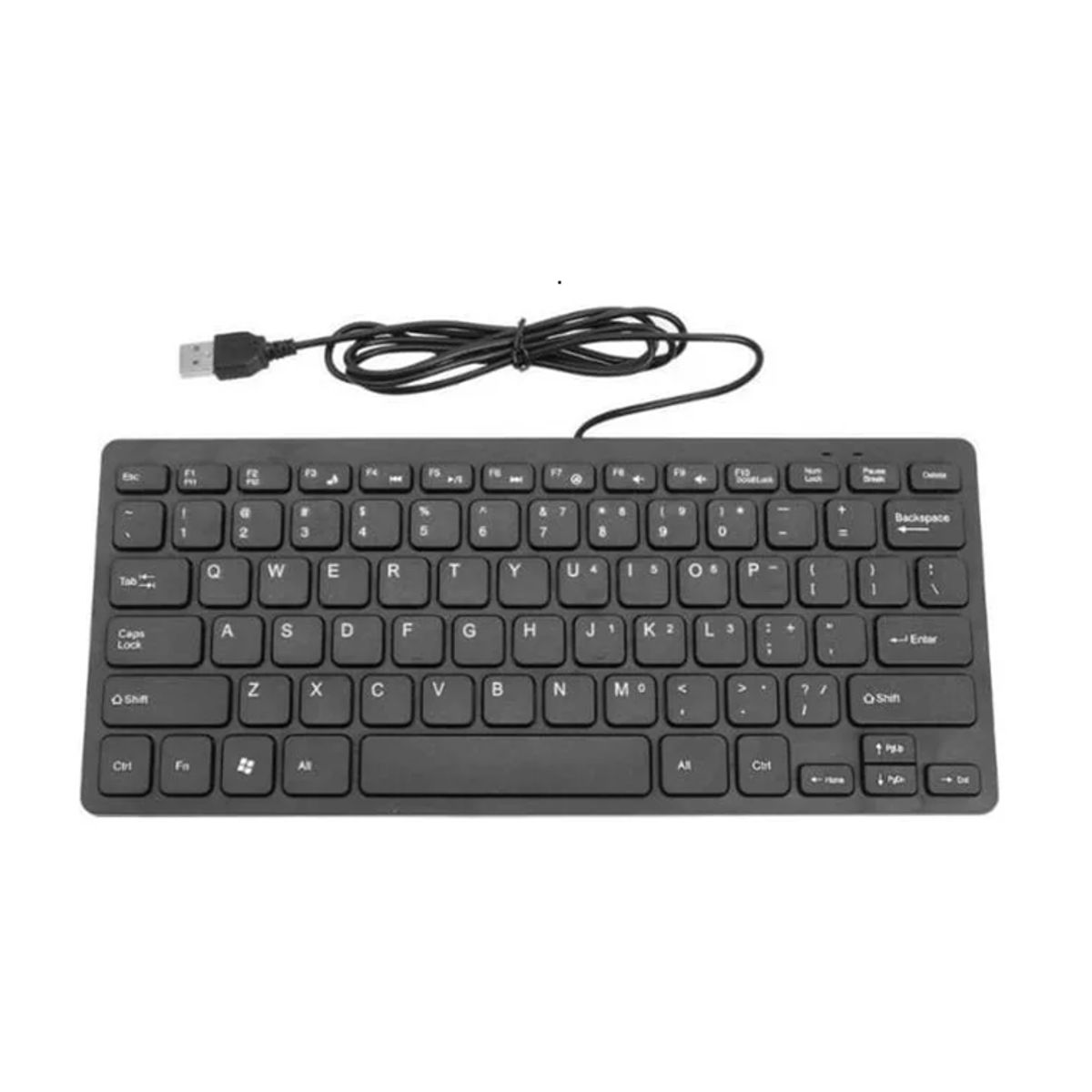 GENERICO - Mini teclado usb K-1000 78 teclas negro