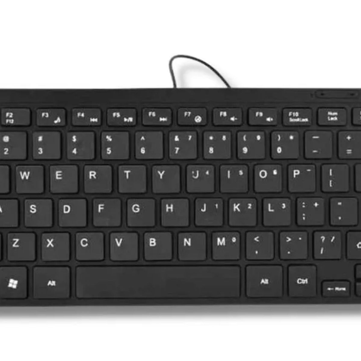 GENERICO - Mini teclado usb K-1000 78 teclas negro