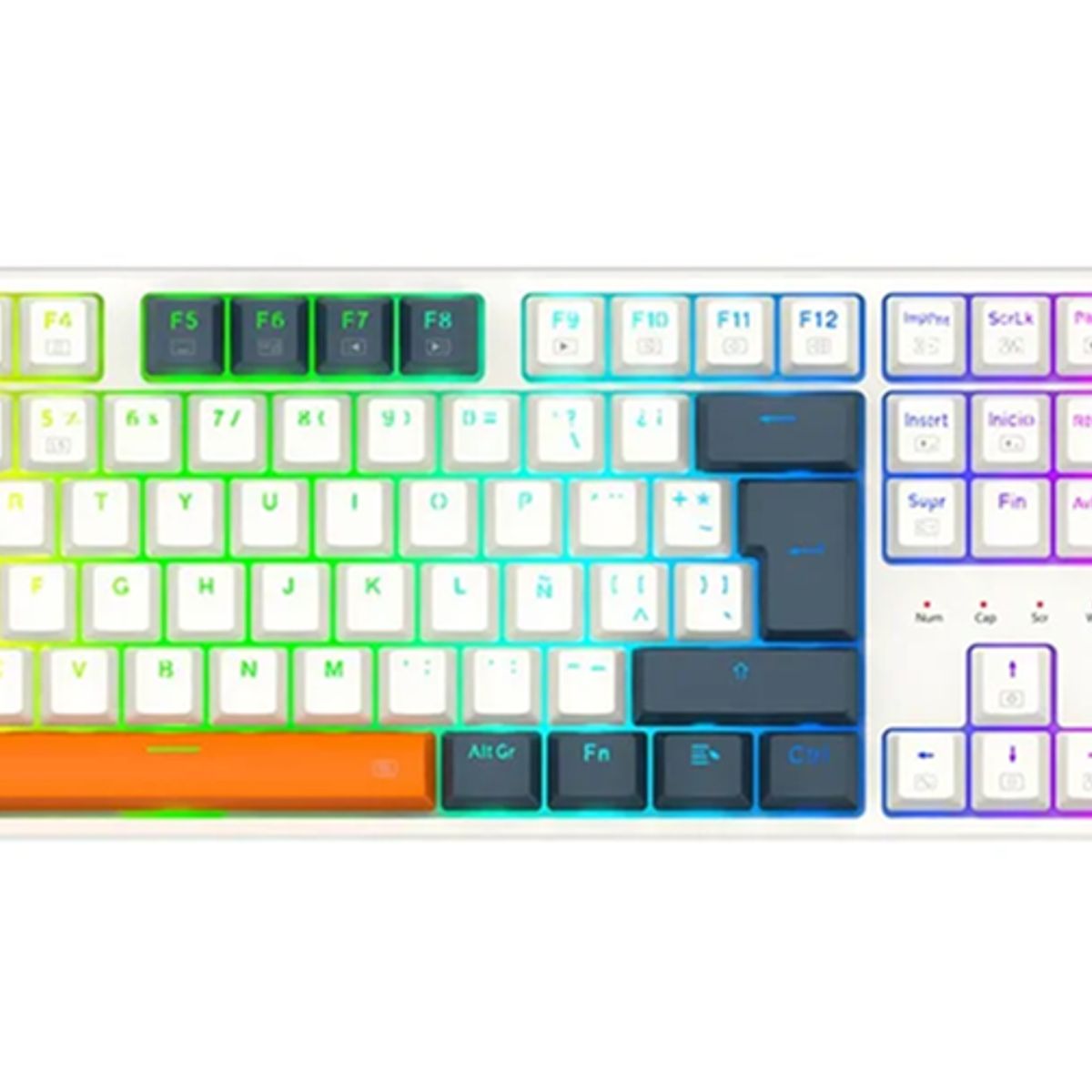 GENERICO - Teclado gamer Redragon Trundle K668wbo rgb blanco