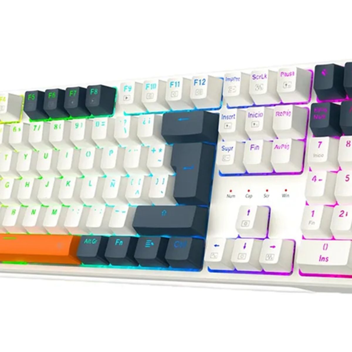 GENERICO - Teclado gamer Redragon Trundle K668wbo rgb blanco