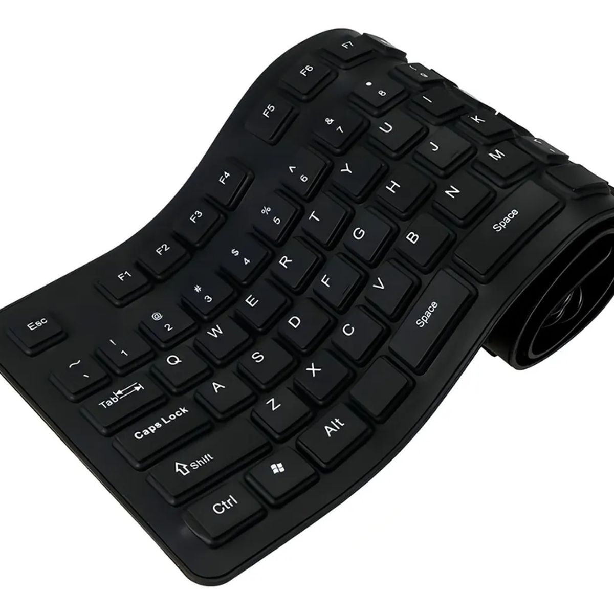 GENERICO - Teclado usb flexible impermeable Diginet español negro