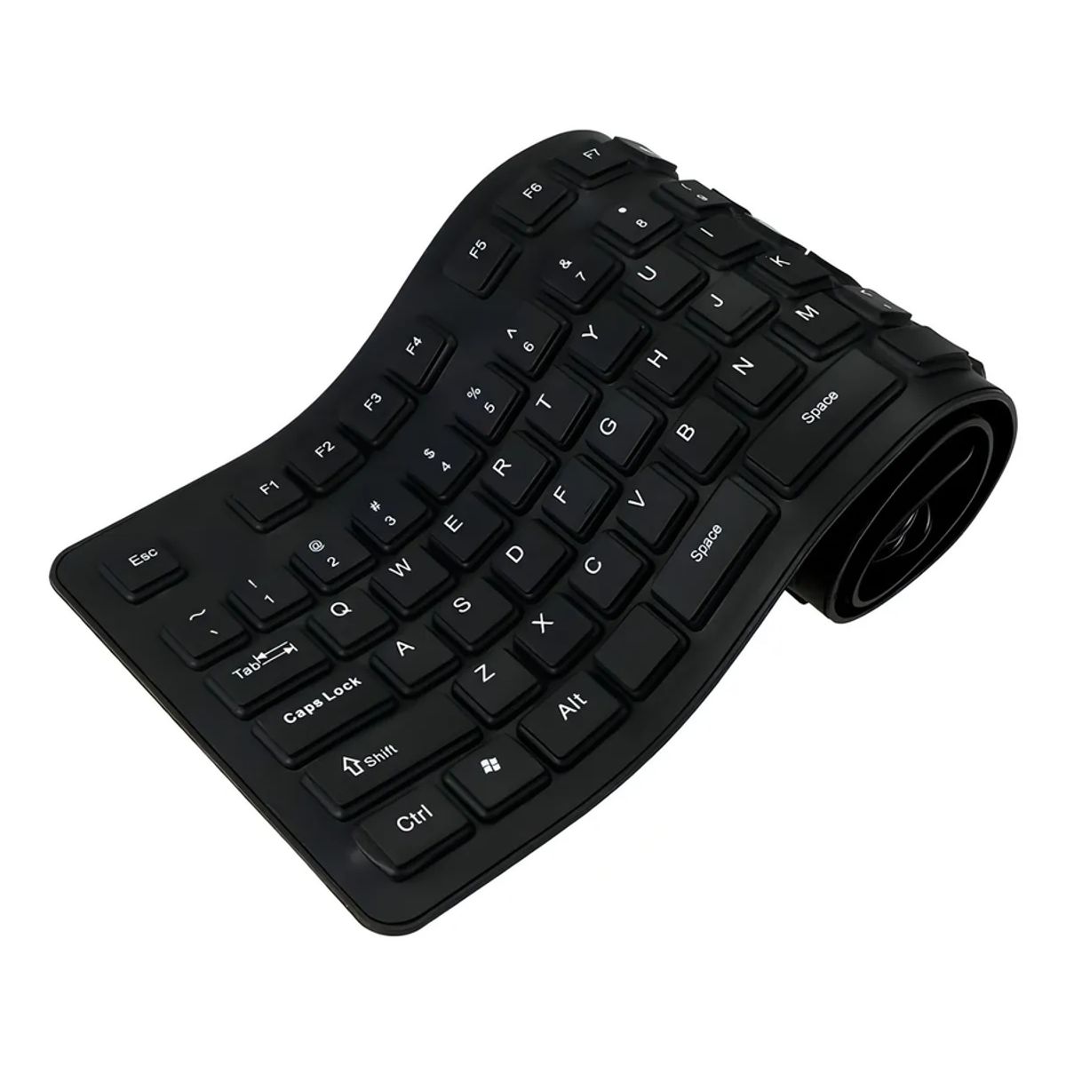 GENERICO - Teclado usb flexible impermeable Diginet español negro