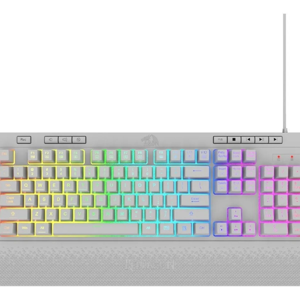 GENERICO - Teclado gamer Redragon Shiva K512w rgb blanco
