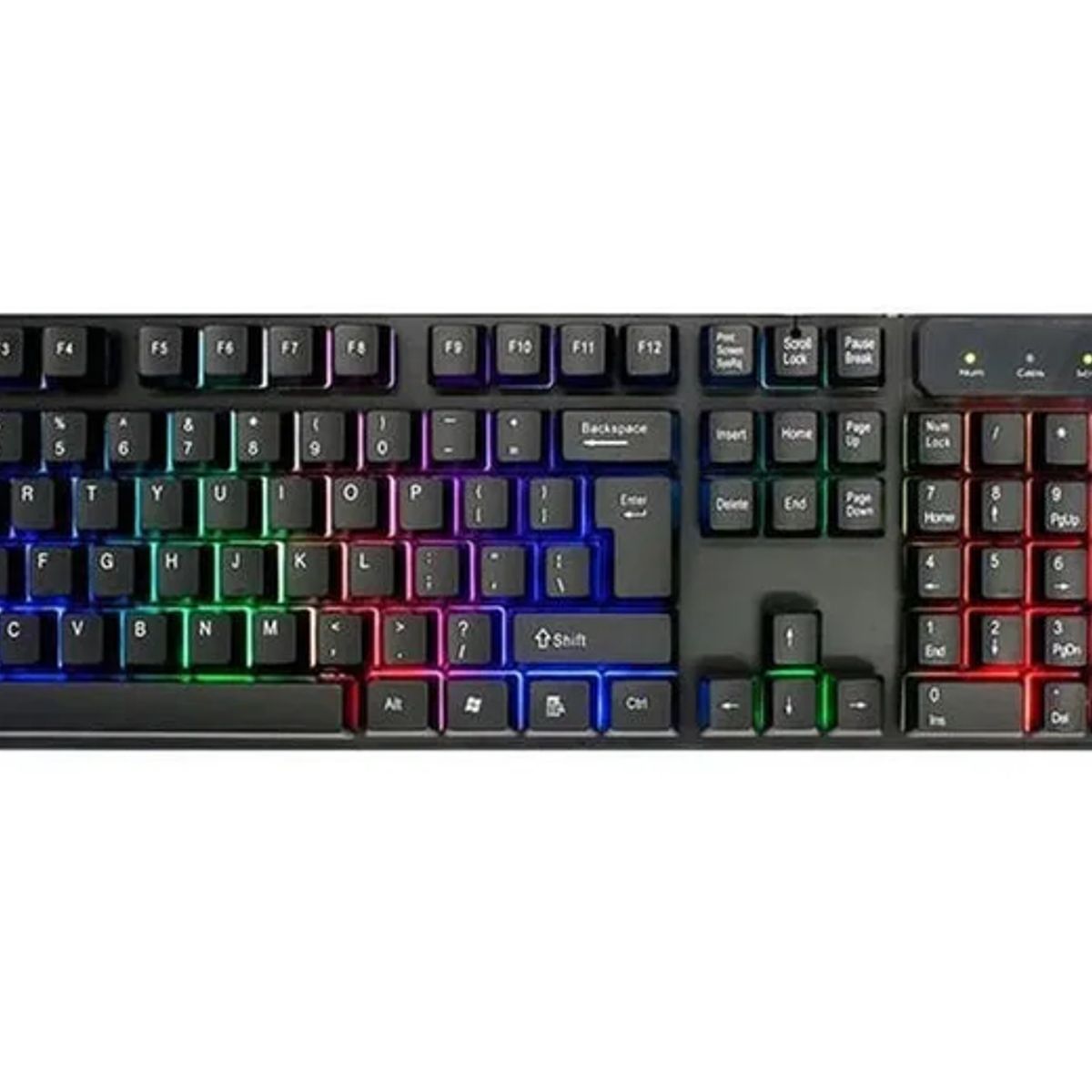 GENERICO - Kit teclado y mouse gamer usb retroiluminado español negro