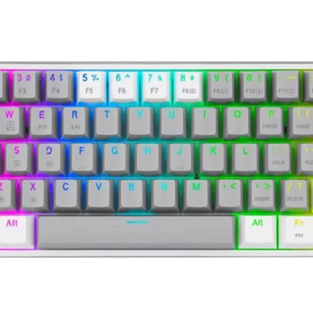 GENERICO - Teclado Redragon Fizz Pro K616-rgb bluetooth inglés gris