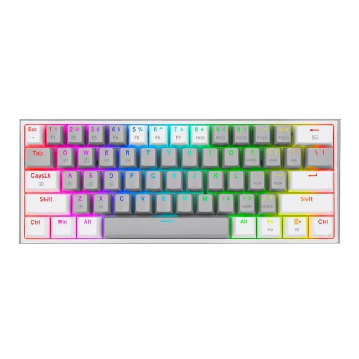 GENERICO - Teclado Redragon Fizz Pro K616-rgb bluetooth inglés gris
