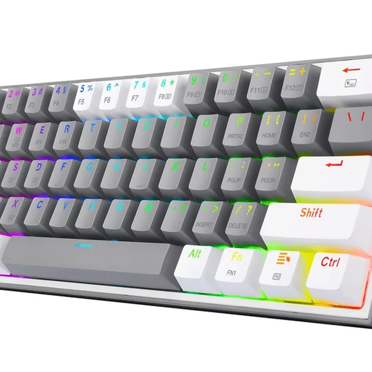 GENERICO - Teclado Redragon Fizz Pro K616-rgb bluetooth inglés gris