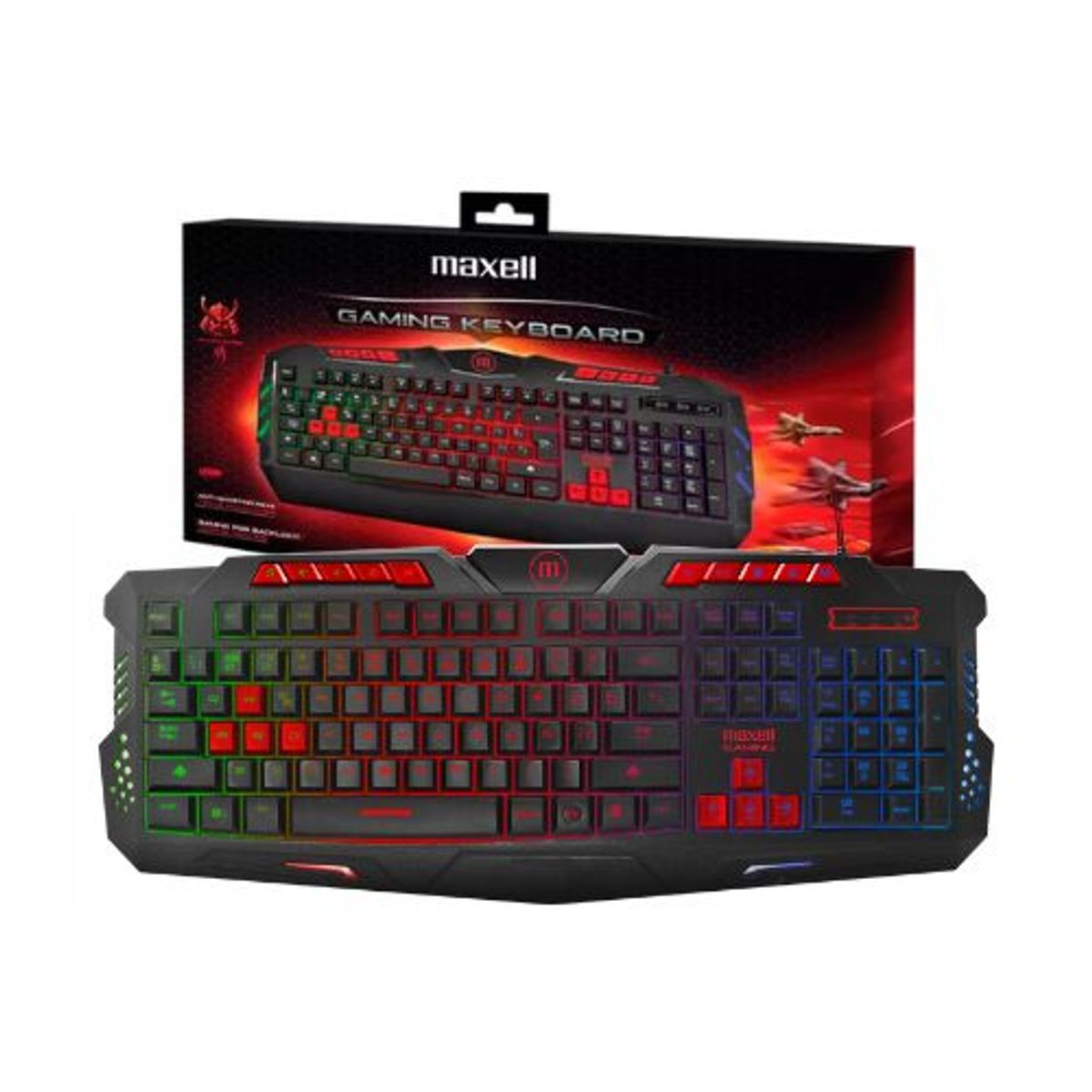 GENERICO - Teclado gamer Maxell KB-1200 usb rgb samurai