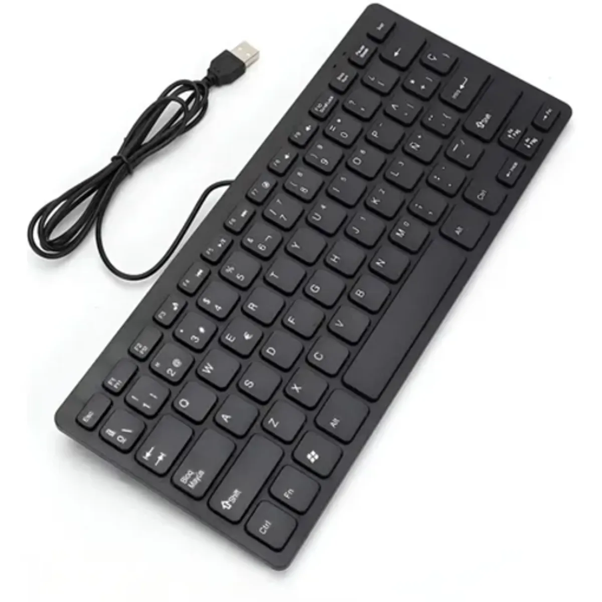 GENERICO - Mini teclado usb 78 teclas compacto negro