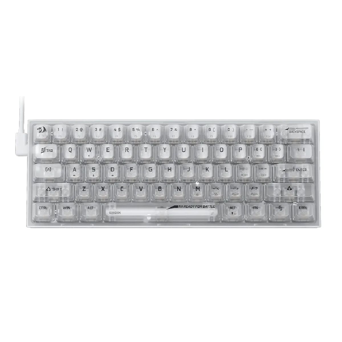 GENERICO - Teclado Redragon Fizz rgb K617ct transparente inglés