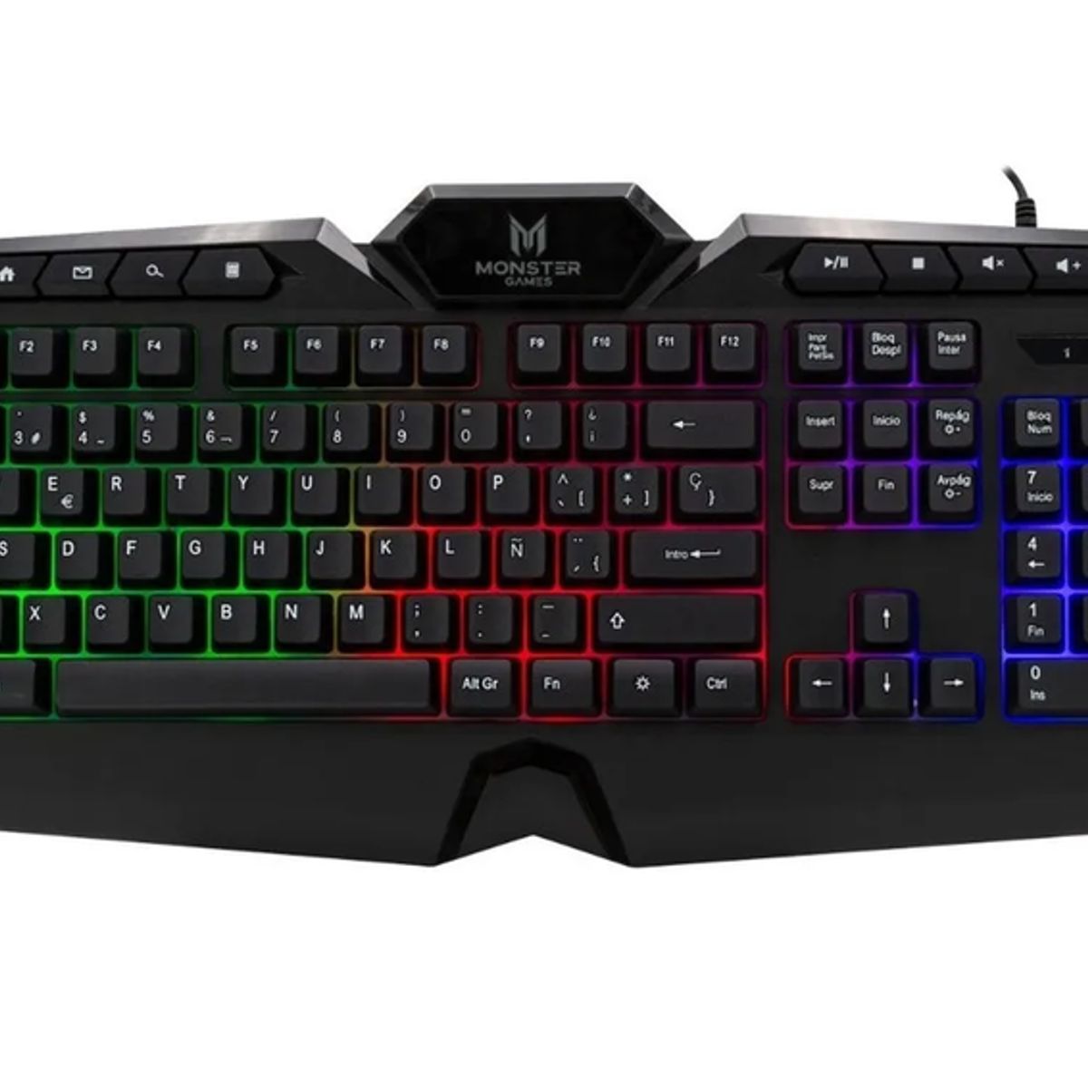 GENERICO - Teclado Onset T1026 membrana gamer rgb español negro