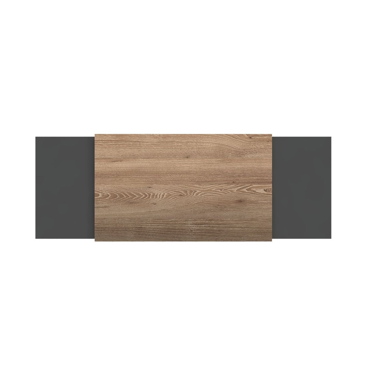 FMFURNITURE - Respaldo De Cama Expandible 140-200 Cm Café Y Gris