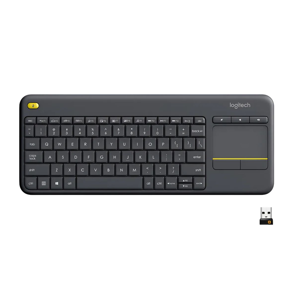 GENERICO - Teclado Logitech K400 touch inalámbrico negro