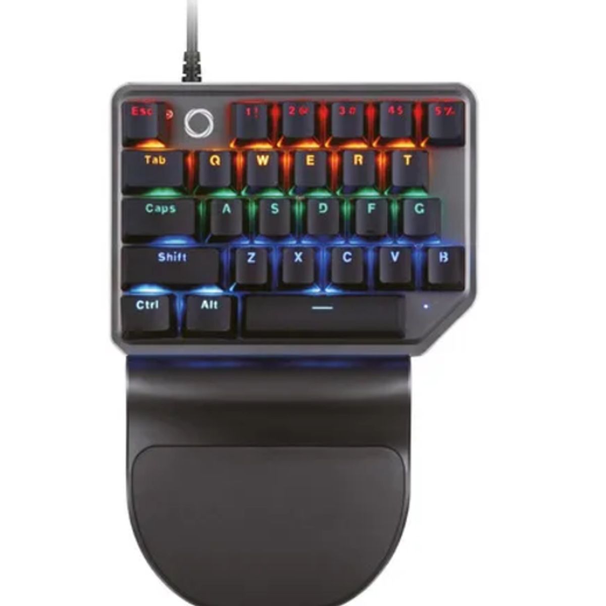 GENERICO - Teclado gamer Nibio One una mano mecánico rgb negro