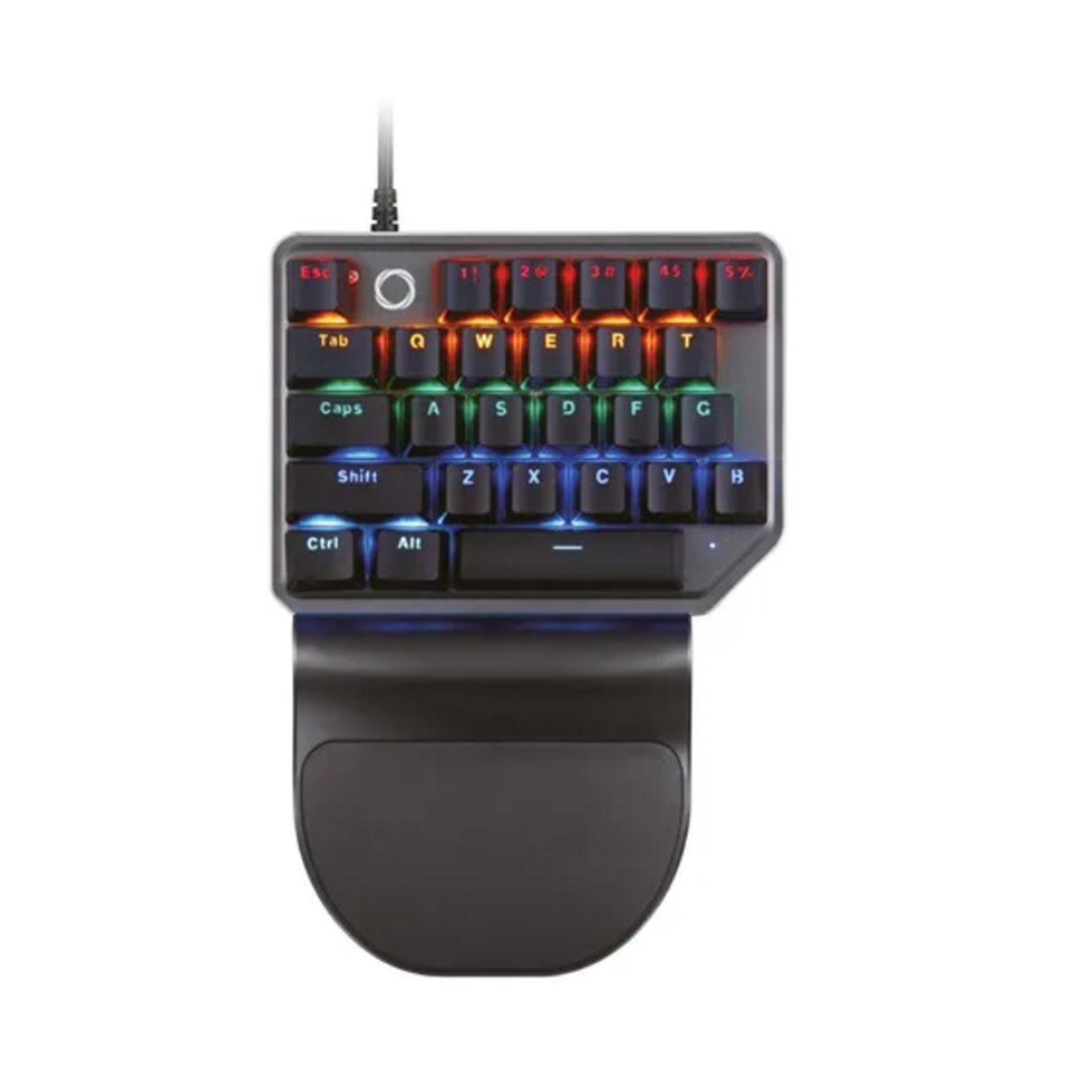 GENERICO - Teclado gamer Nibio One una mano mecánico rgb negro