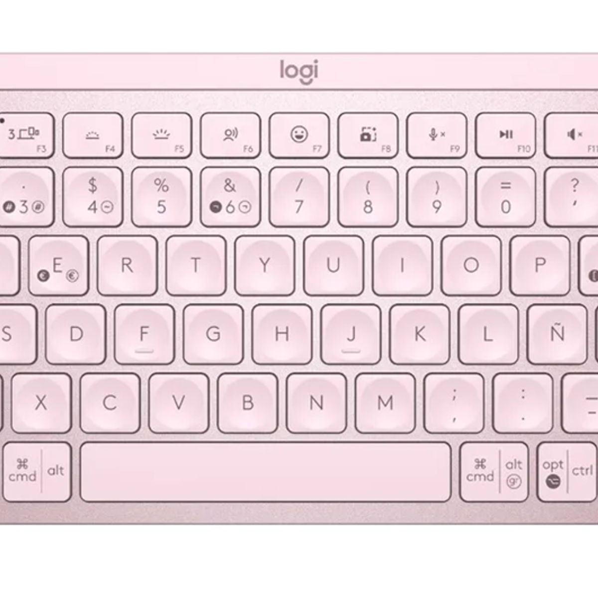 GENERICO - Teclado Logitech MX Keys Mini bluetooth rosado español