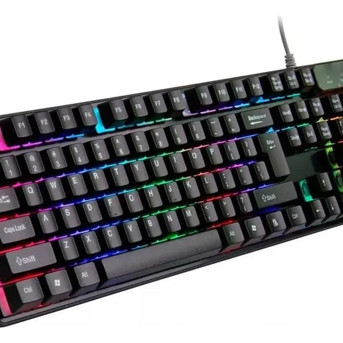 GENERICO - Teclado Landslides KR-6300 inglés rgb usb negro