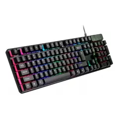 GENERICO - Teclado Landslides KR-6300 inglés rgb usb negro