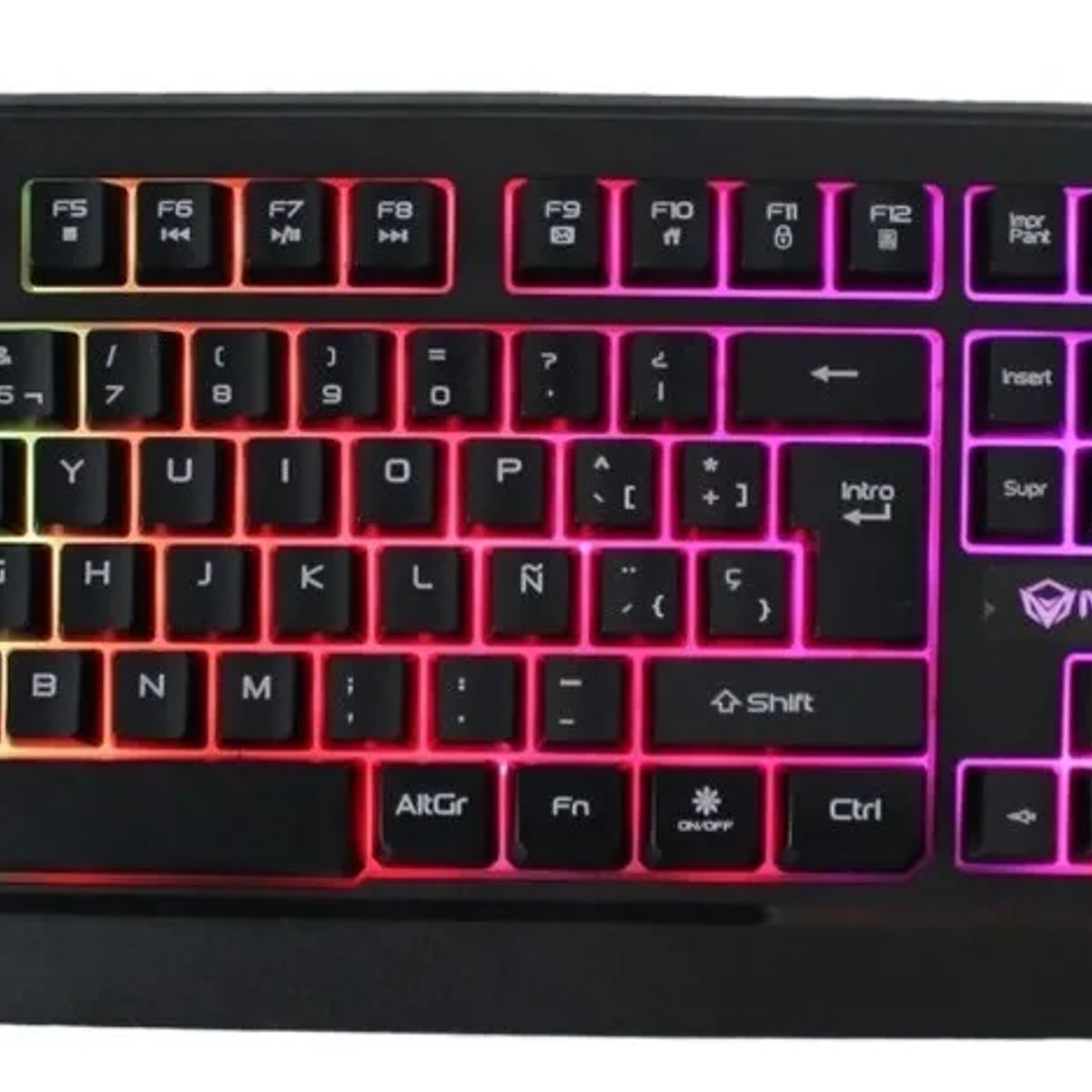 GENERICO - Teclado gamer impermeable retroiluminado español negro