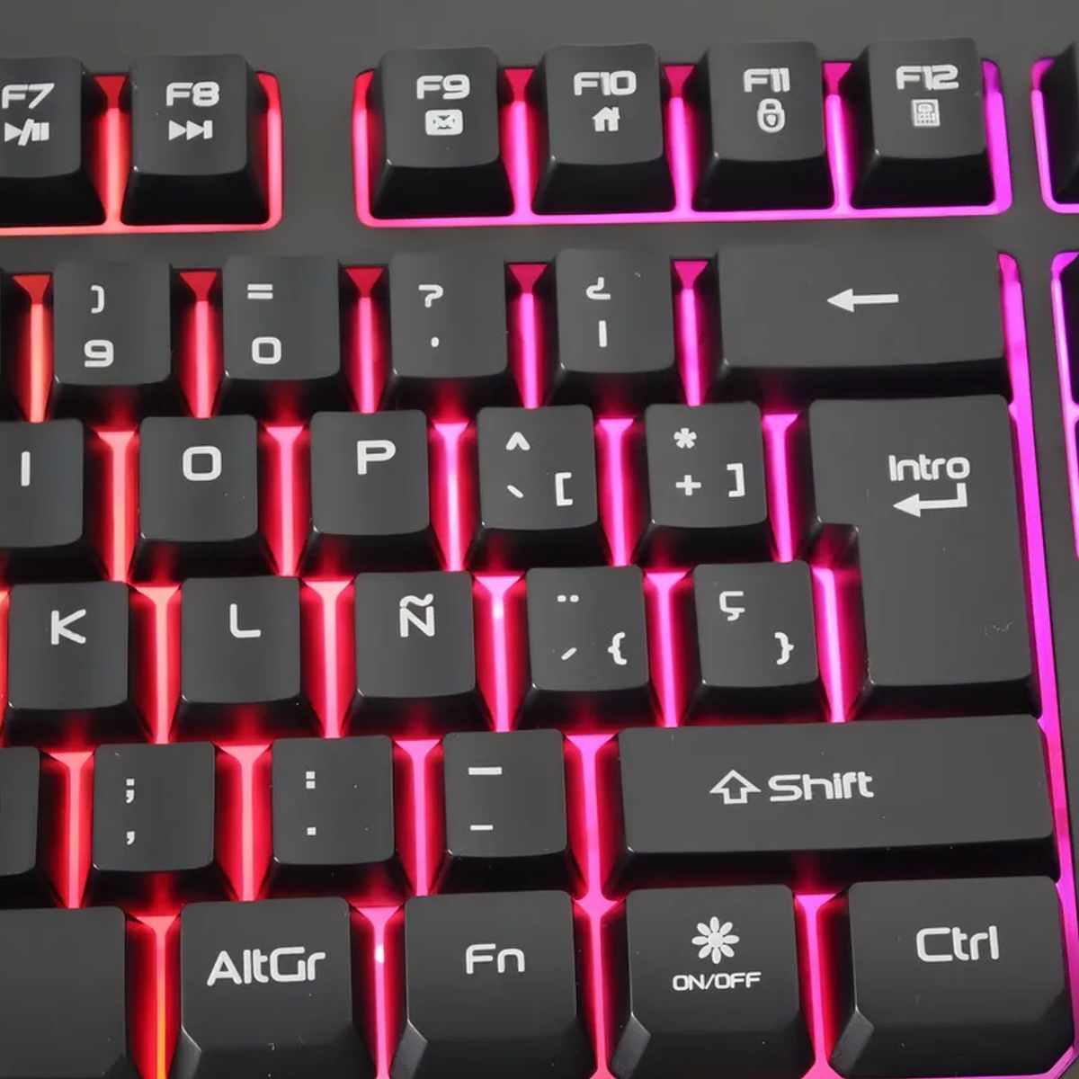 GENERICO - Teclado gamer impermeable retroiluminado español negro