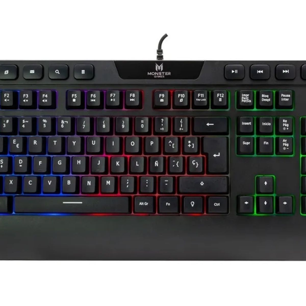GENERICO - Teclado Monster Games Inception membrana español usb