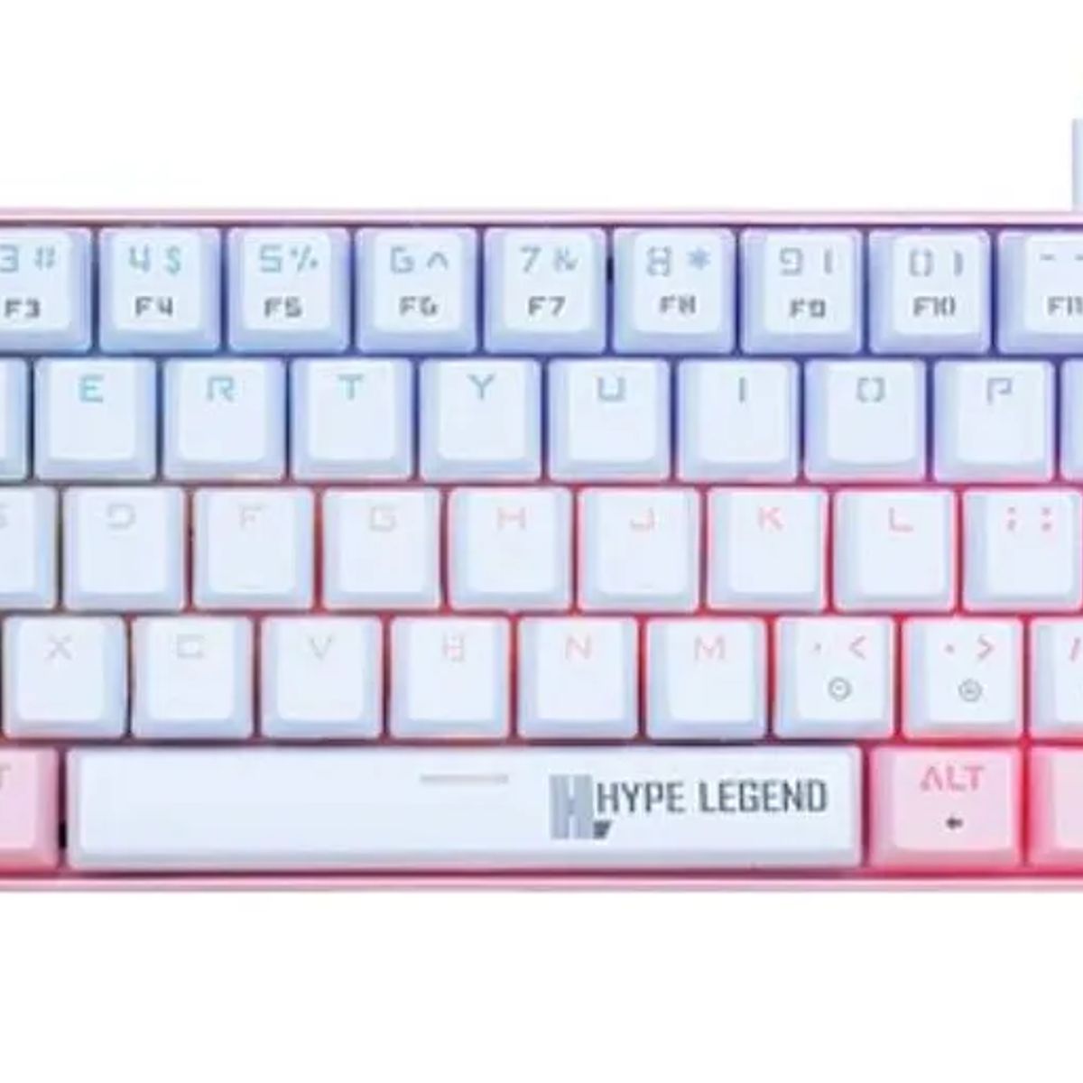 GENERICO - Teclado Hype Legend Rebel 60% Pinku rgb blanco