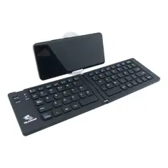 GENERICO - Mini teclado plegable bluetooth con soporte negro