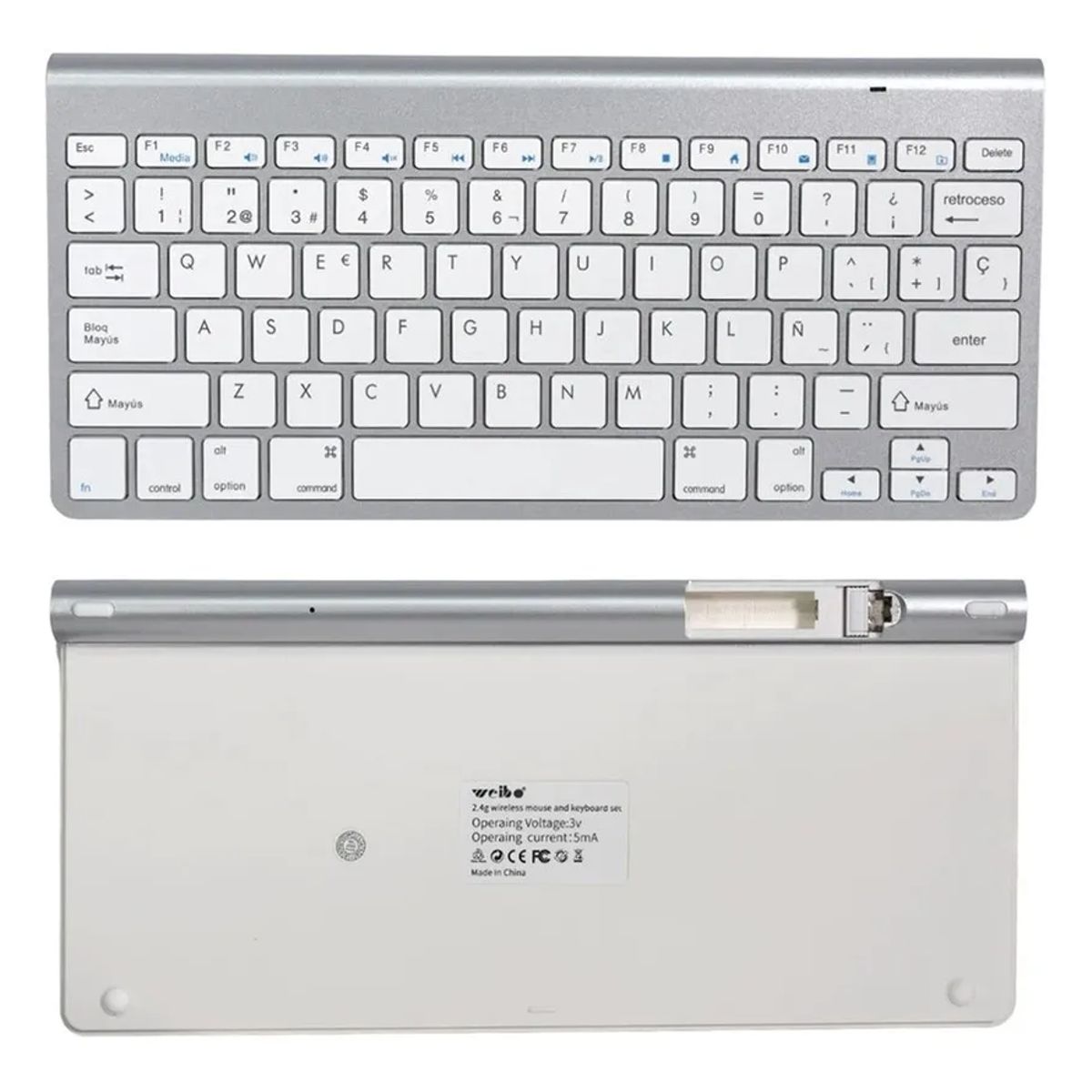 GENERICO - Kit teclado y mouse Weibo 8066 inalámbrico