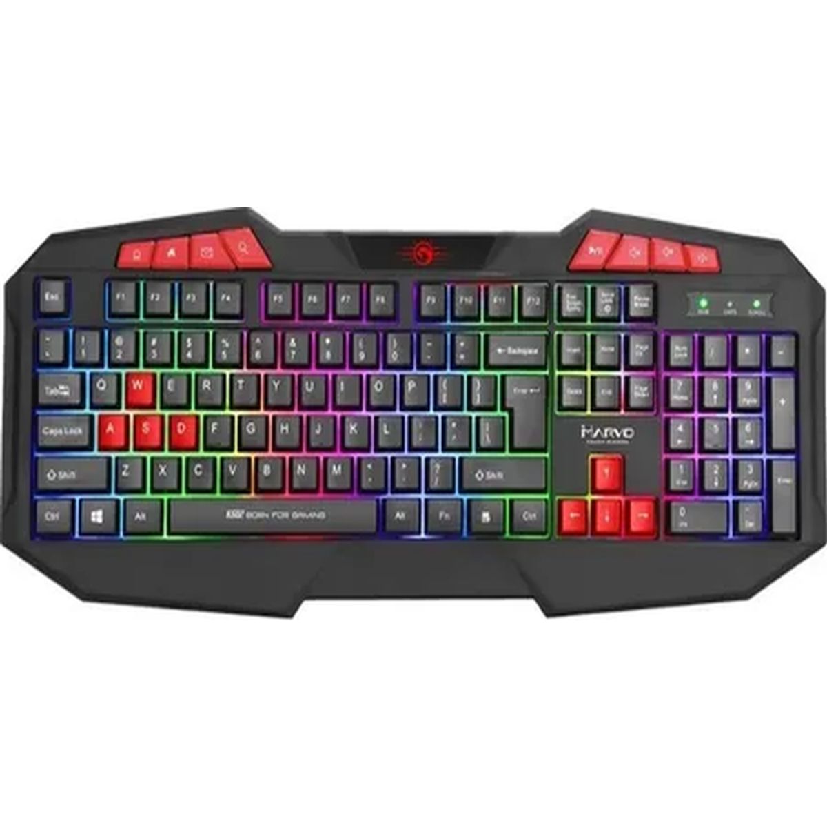 GENERICO - Teclado marvo k602 scorpion membrana arcoiris negro