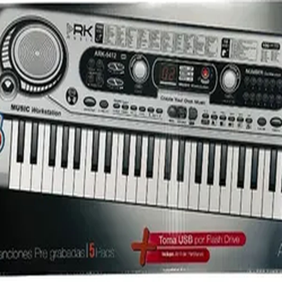 GENERICO - Teclado rk music infantil 54 notas gris
