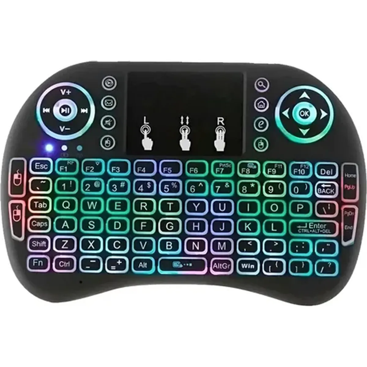 GENERICO - Mini teclado inalámbrico touchpad smart tv pc xbox