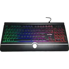 GENERICO - Teclado gamer retroiluminado rgb weibo negro