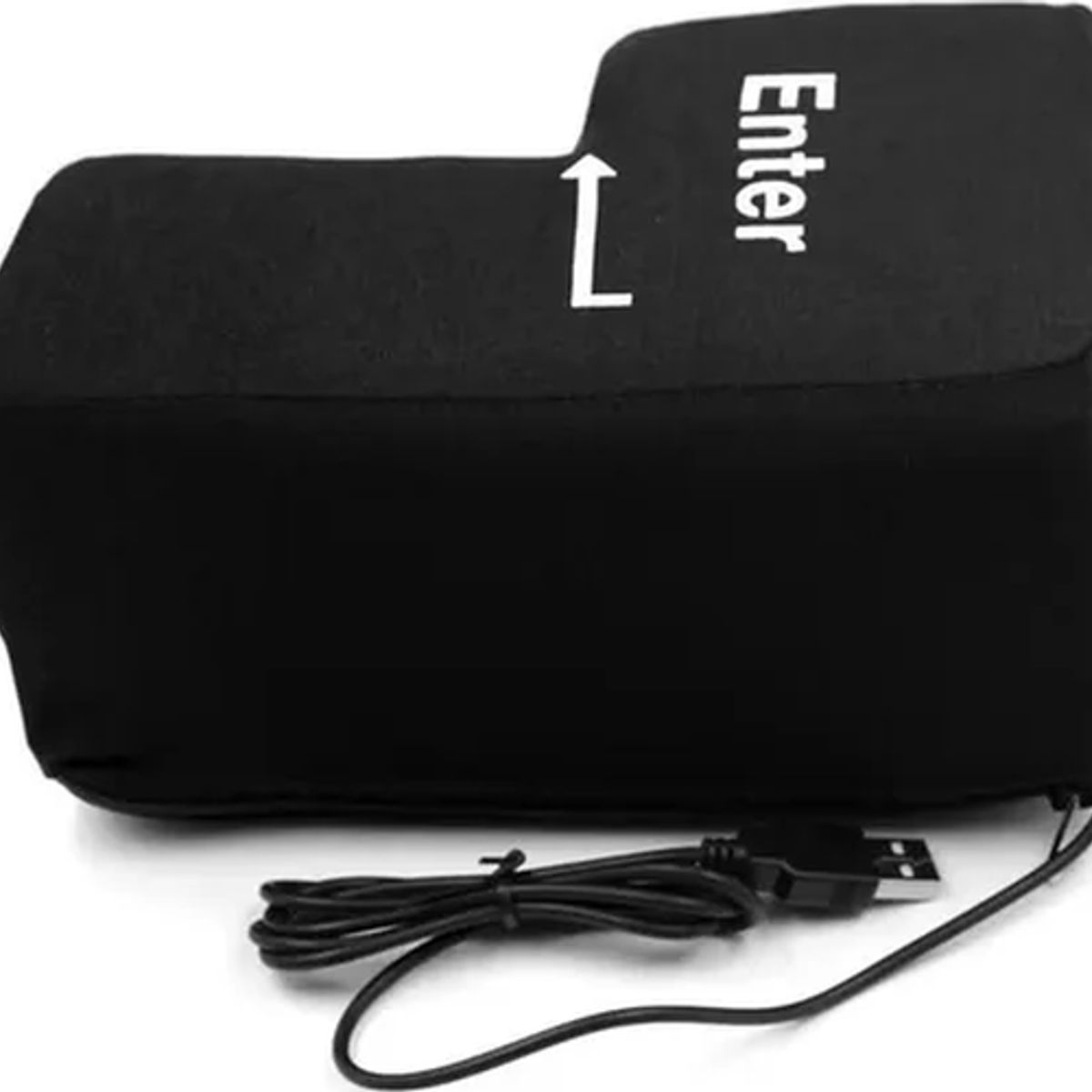 GENERICO - Tecla enter gigante antiestrés usb almohada negro