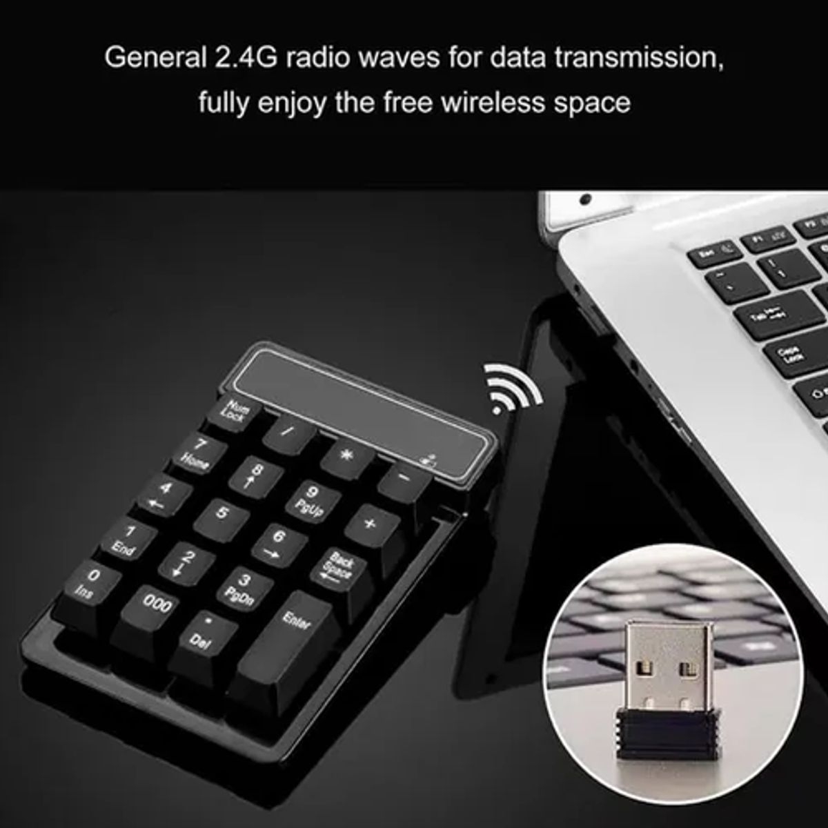 GENERICO - Teclado inalámbrico mini numérico usb 24ghz