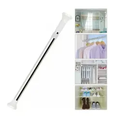 GENERICO - Barra Cortina Baño Ducha Extensible 110-200cm Acero Cromada