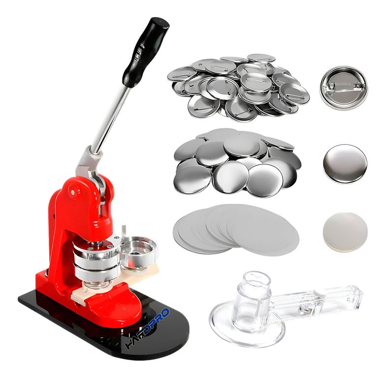 HOMEBRANDT Maquina Prensa De Chapitas Con Matriz 58mm Con 100 Chapitas