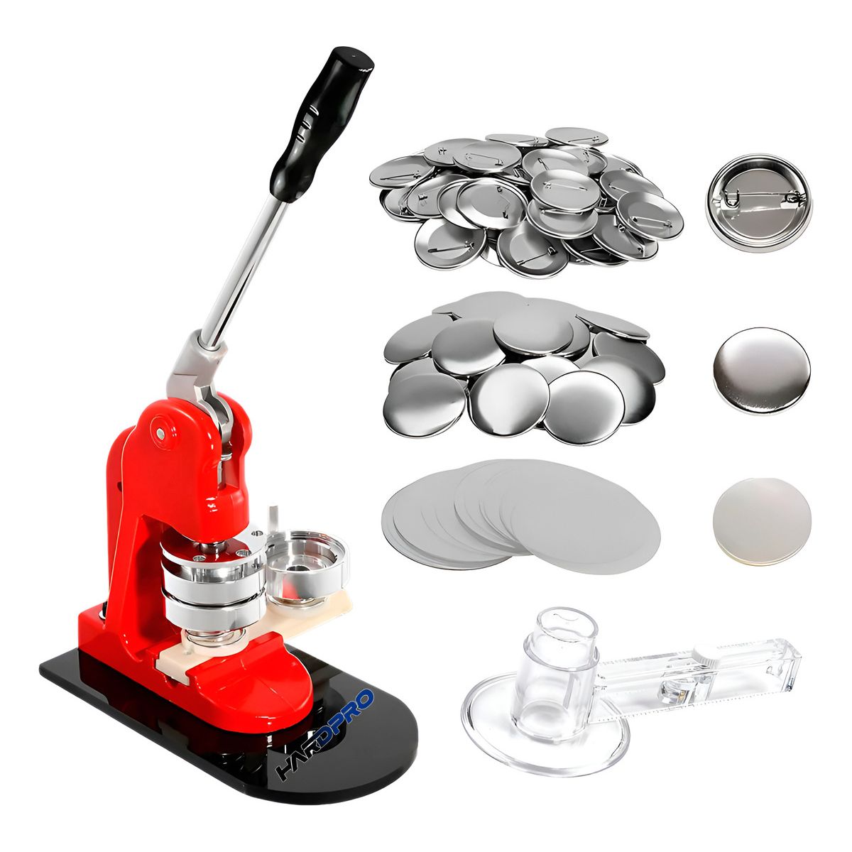 HOMEBRANDT - Maquina Prensa De Chapitas Con Matriz 58mm Con 100 Chapitas