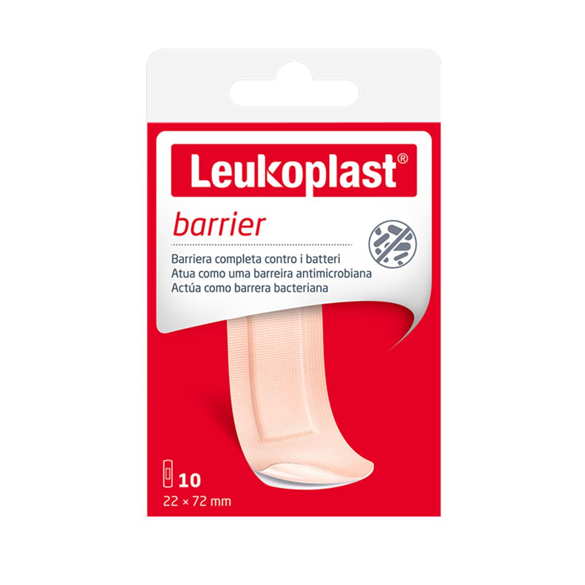 BSN MEDICAL - Parche Curita Antibacterial Leukoplast Barrier 22x72mm 10 Un