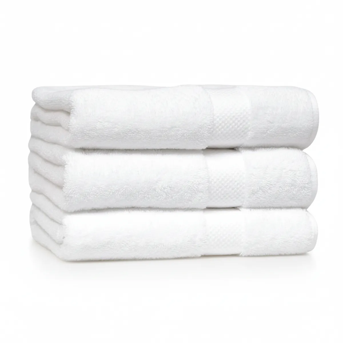 GARSIL - Set 3 Toallas De Baño Algodon Blancas 70x140 De 370gr