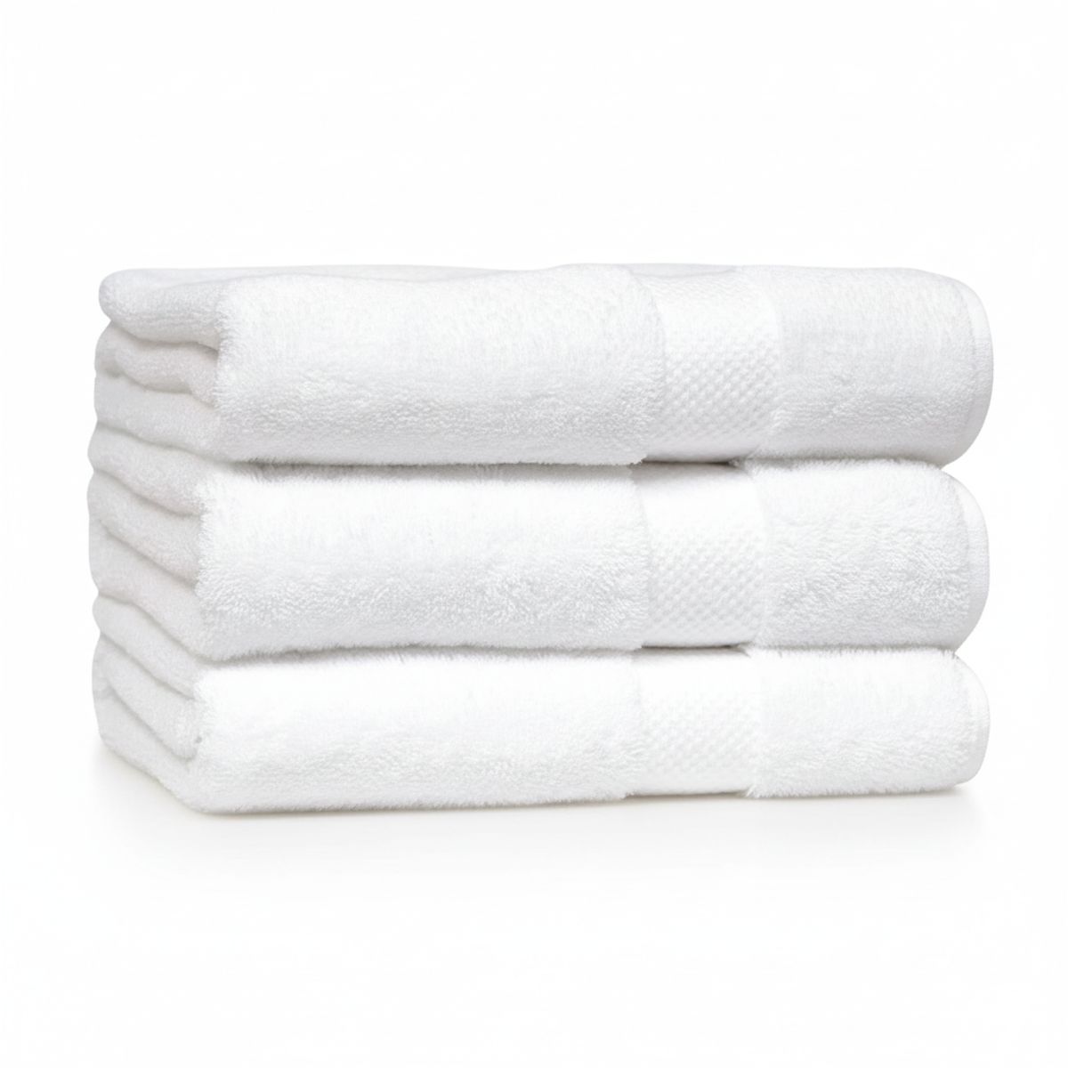 GARSIL - Set 3 Toallas De Baño Algodon Blancas 70x140 De 370gr