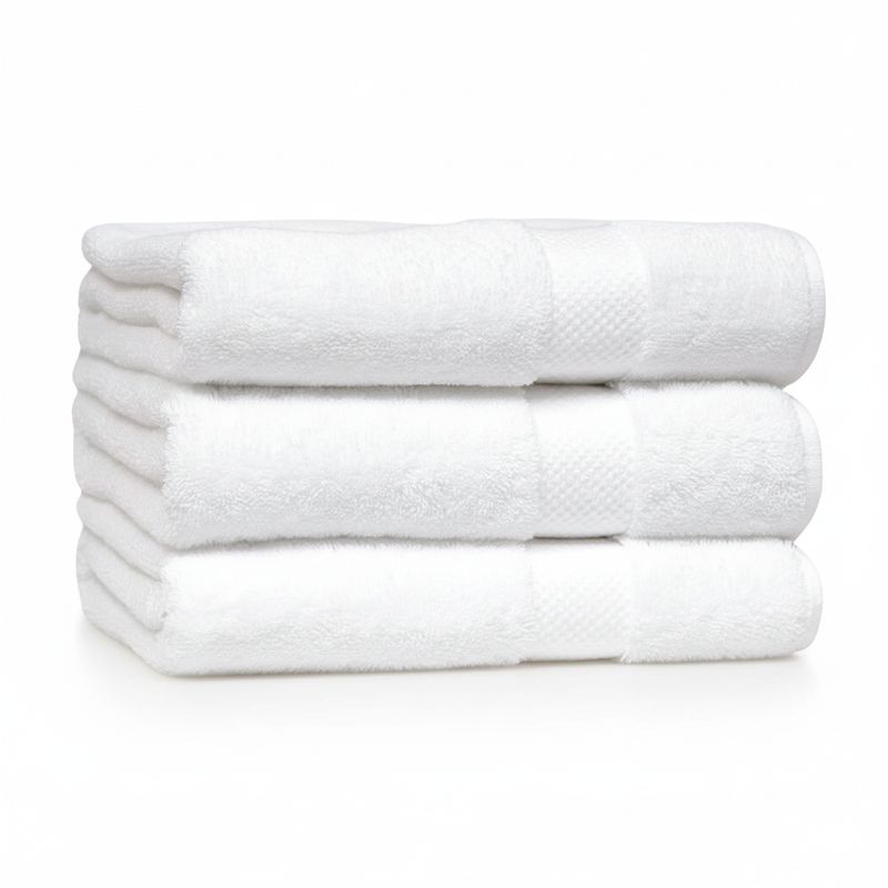 GARSIL - Set 3 Toallas De Baño Algodon Blancas 70x140 De 370gr