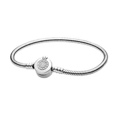 GENERICO - Pulsera con Broche de Corona chapado de Plata 925