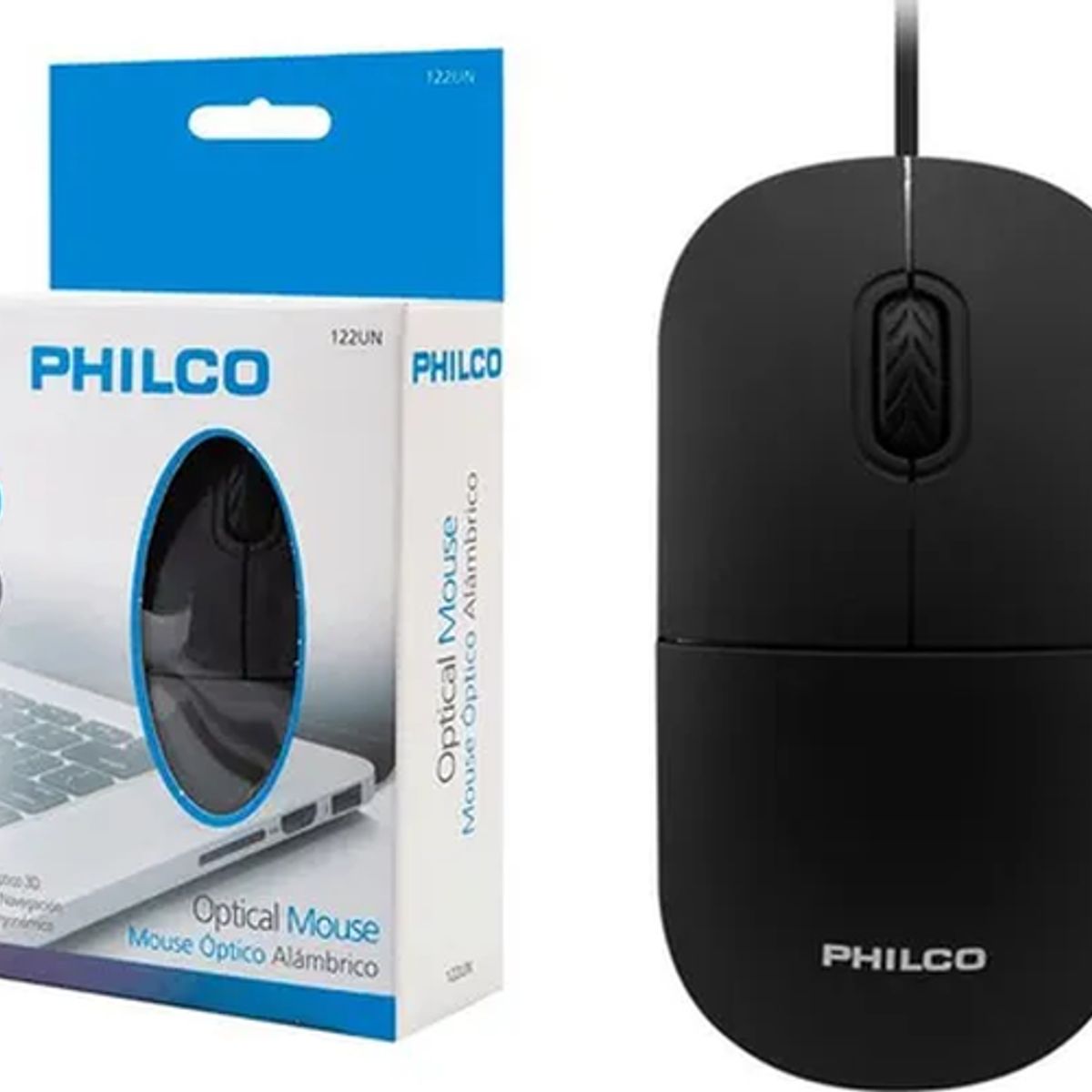 GENERICO - Mouse óptico Philco alámbrico usb negro
