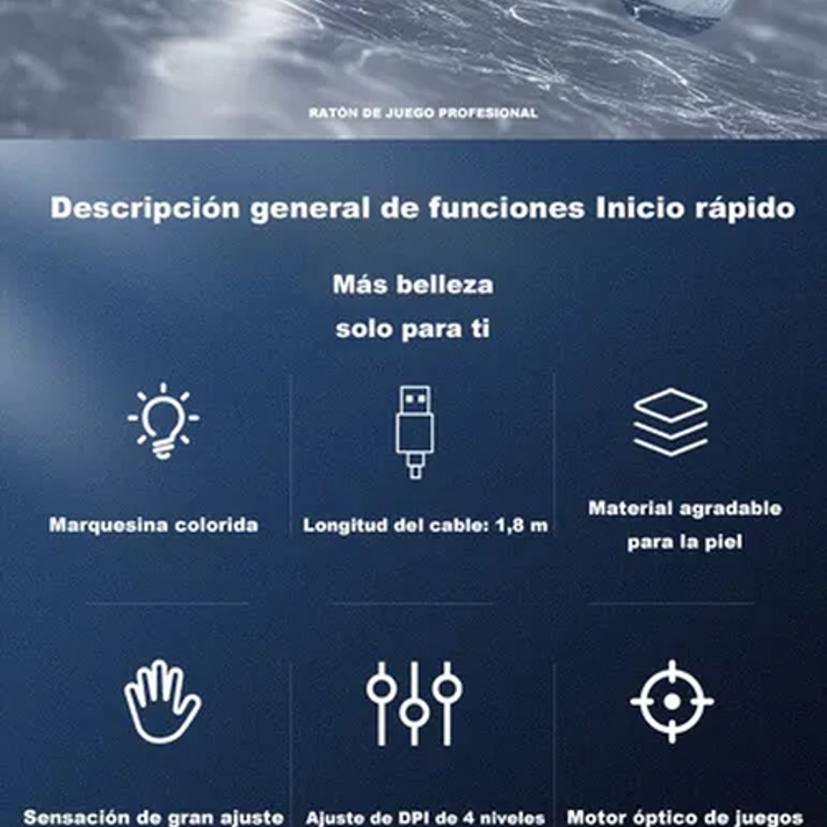 GENERICO - Mouse gamer Xundefined GM16 usb 3200dpi negro