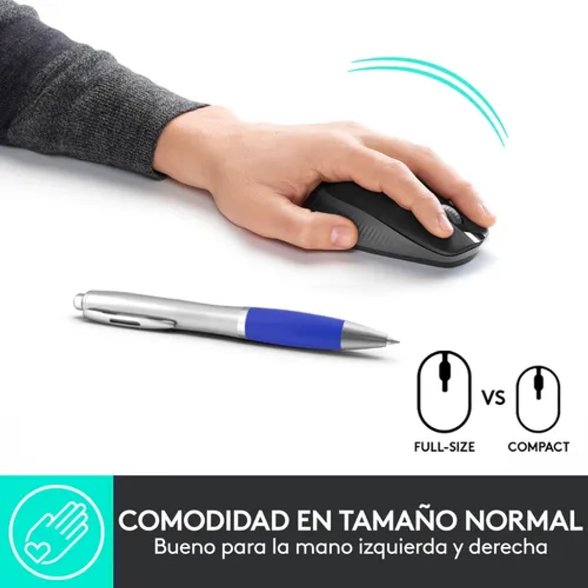 GENERICO - Mouse Logitech M190 inalámbrico gris